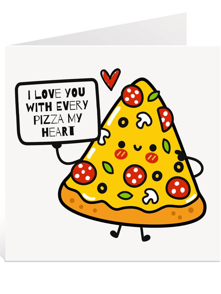 Pizza My Heart Card for wholesale by Creationery