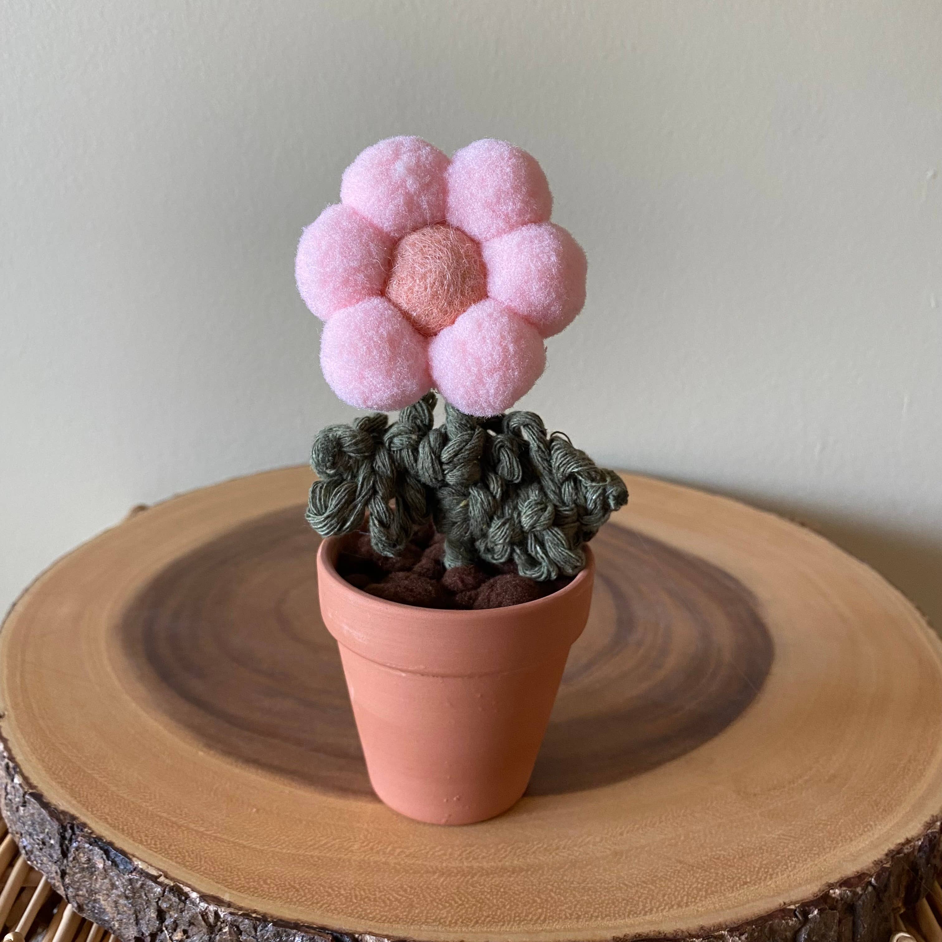 ForgetBKnot - Wholesale Artificial Flowers - Pompom, Felt and Macrame Forever Fibre Flower - Single 5