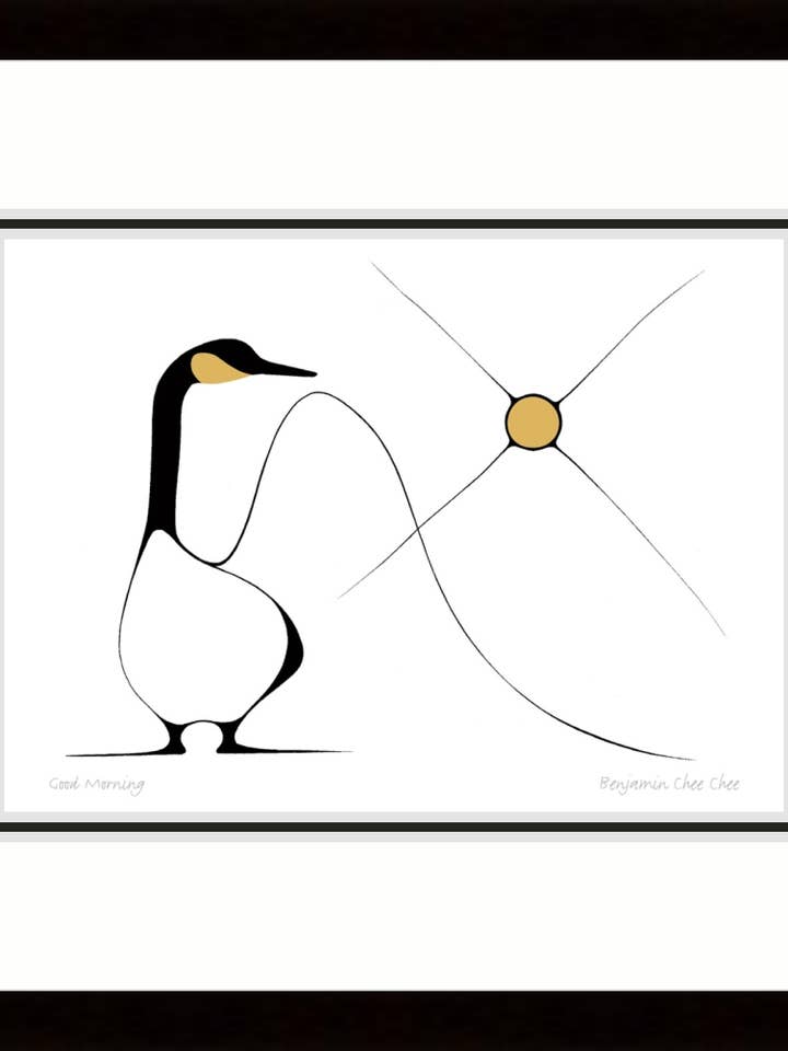 Good Morning by Benjamin Chee Chee Framed Art Print for wholesale by Indigenous Puzzles and Art