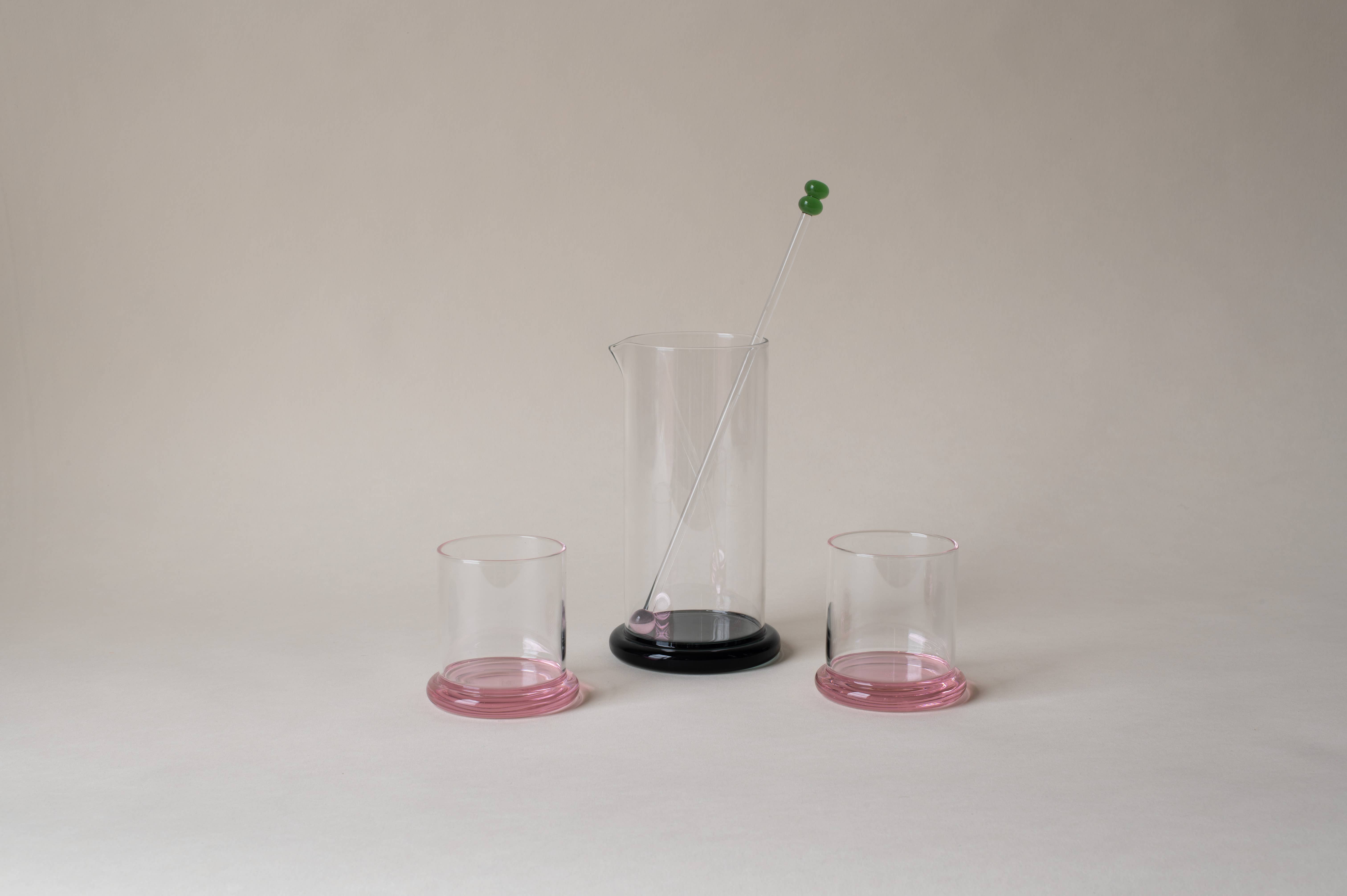 Sophie Lou Jacobsen - Wholesale Cocktail/likeur glas - Fritter tuimelset, roze2