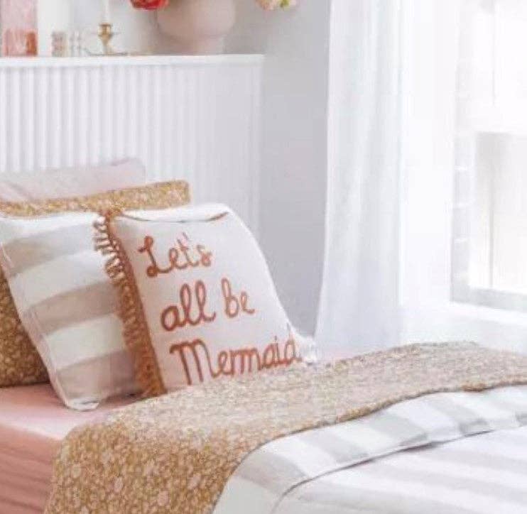 Little Nordic Sol - Wholesale Throw/Decorative Pillow - Lets all be Mermaids - Cushion - Champagne pink 45 x 45cm1