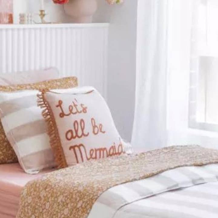 Little Nordic Sol - Wholesale Throw/decorative pillow - Lets all be Mermaids - Cushion - Champagne pink 45 x 45cm1