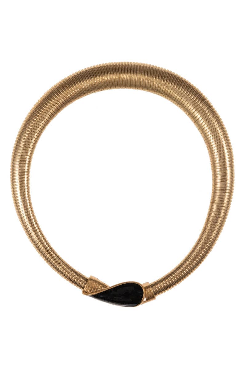 Verita Lane - Wholesale Link & Chain Necklace - Vintage Metal Snake Chain W Enamel Short Necklace Link & Cha3