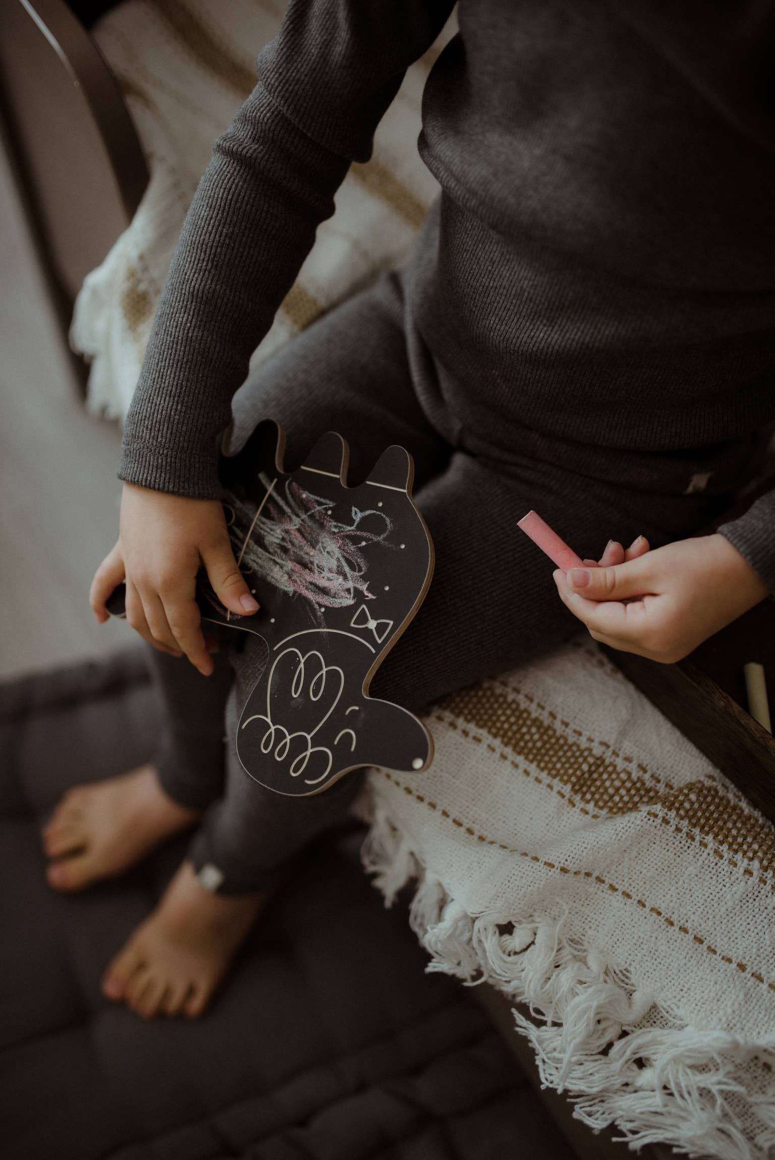 milin - Vente Tableau noir - Enfant et bébé - Caniche, tableau à craie en forme d'animal/avec craie4
