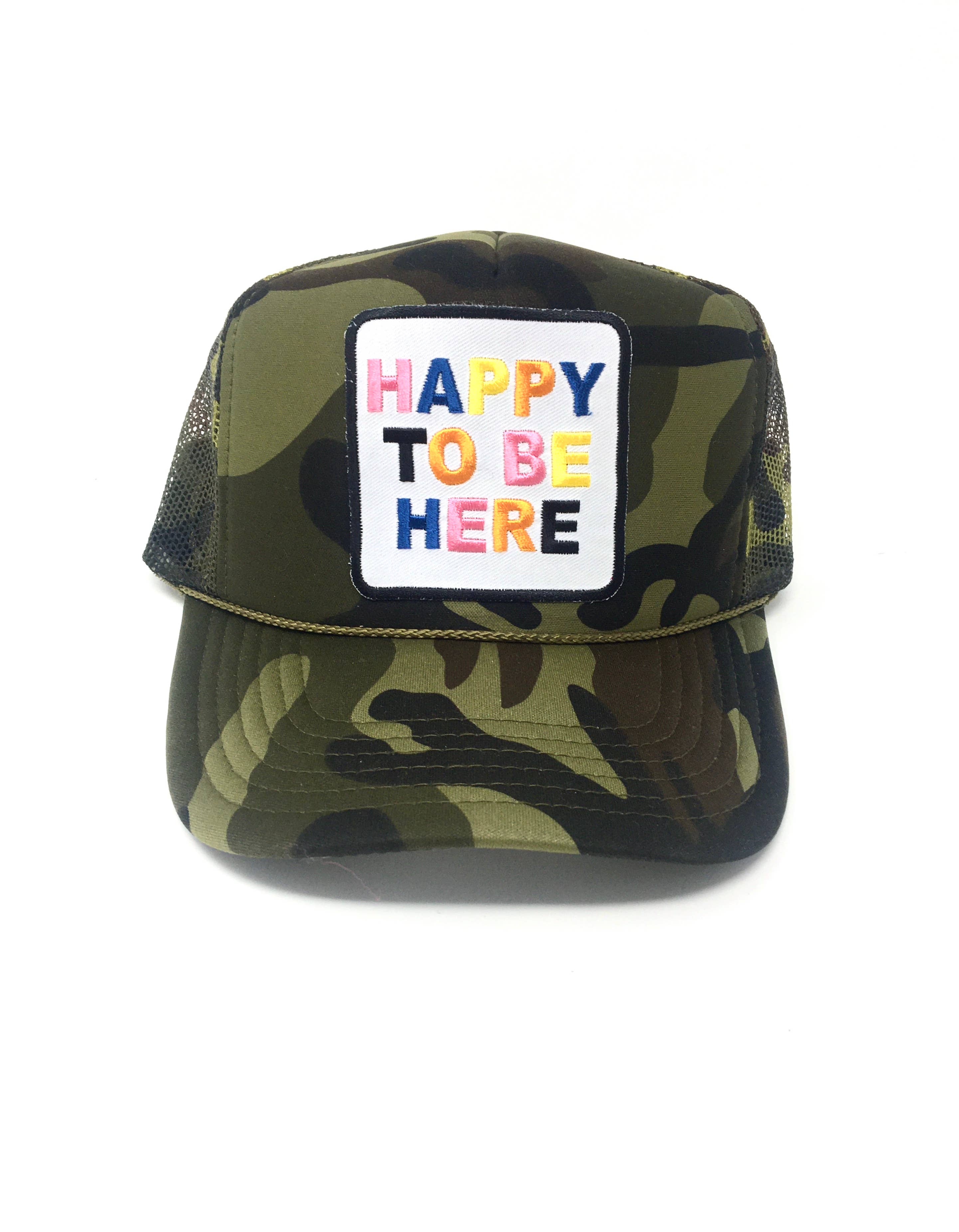 Après Babe - Vente Casquette de camionneur – femme - Casquette de camionneur ajustable « Happy To Be Here »5
