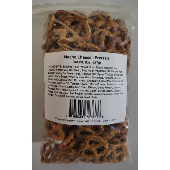 SD Snack Company - Wholesale Pretzels - Nacho Cheese Flavored Pretzels (8oz)1