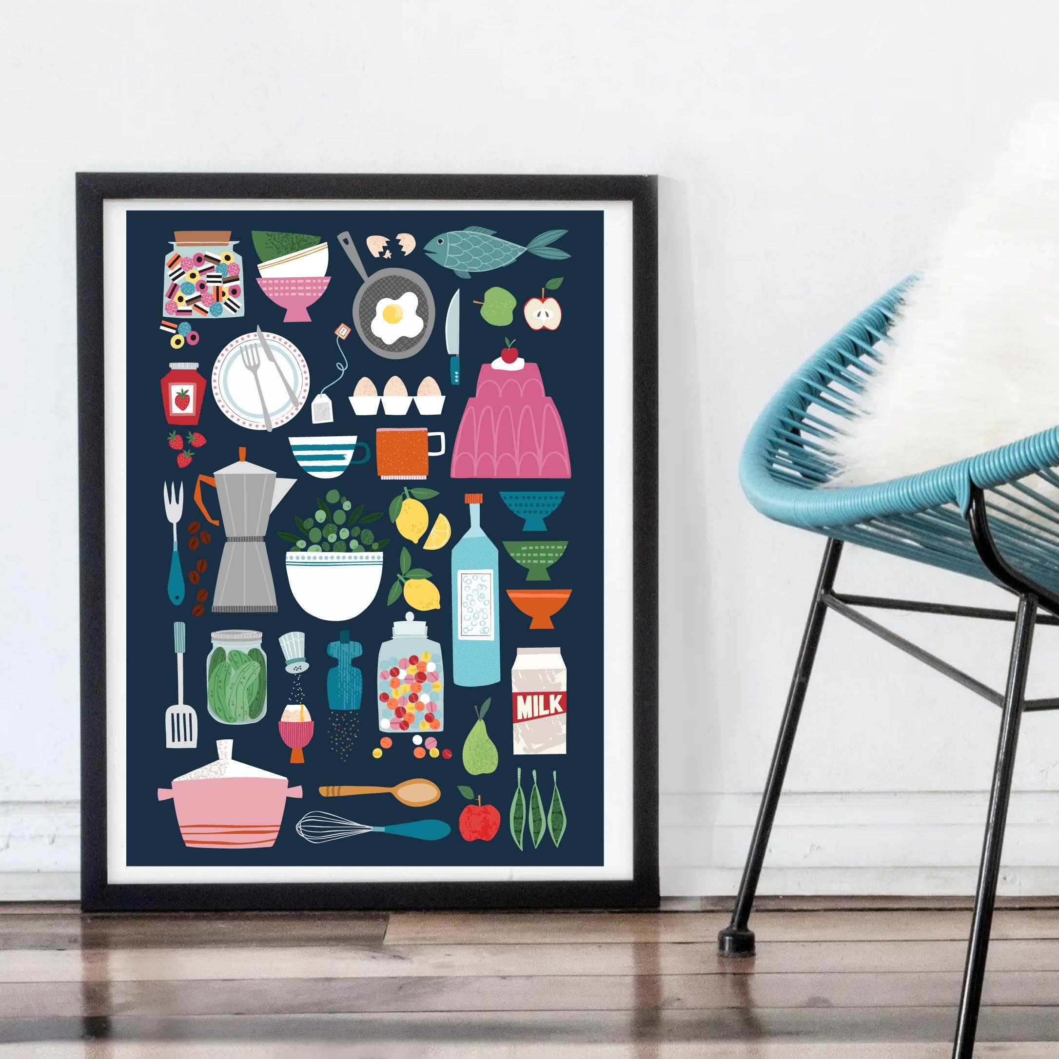 Joanne de Pace Design Studio - Wholesale Art Print - 'Vintage Kitchen' Contemporary Art Print1