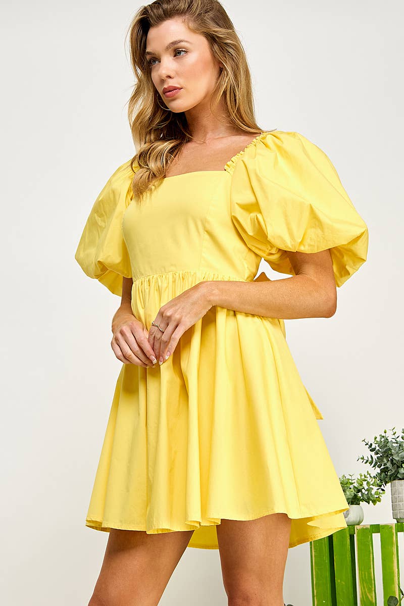 Sweet Lemon - Wholesale Dress - Women's - Cloudpuff Bow-Back Mini Dress6