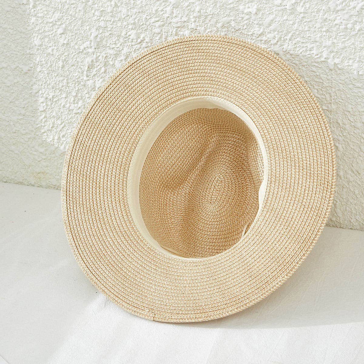 Suzie Q USA - Wholesale Straw Hat - Women's - Two Tones Straw Hat with Aztec Pattern Trim5