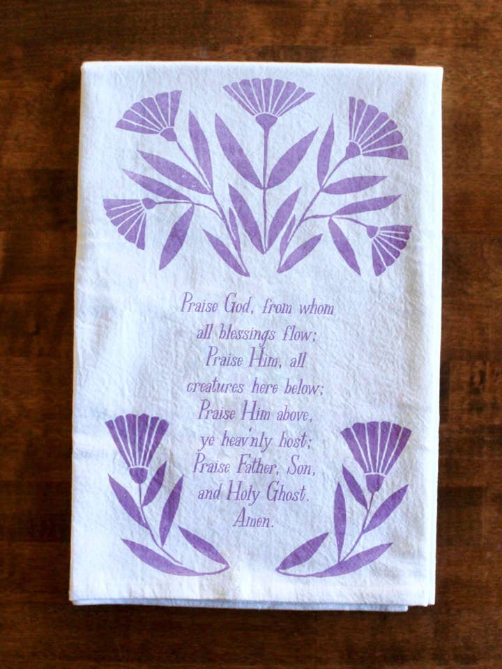 Doxologia | Pano de Cozinha com Hino por atacado de Village Hymns