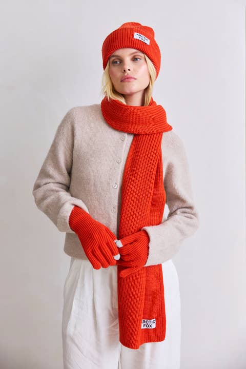 ARCTIC FOX & CO. – wholesale Gloves – Women's – Recycled Bottle Gloves - Sunkissed Coral - AW251