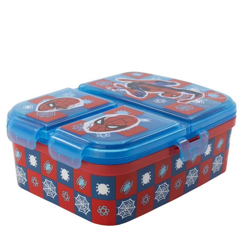 Evidence - Wholesale Lunch Bag/Box - Kids - Spiderman Multi-Compartment Plastic Sandwich Box0