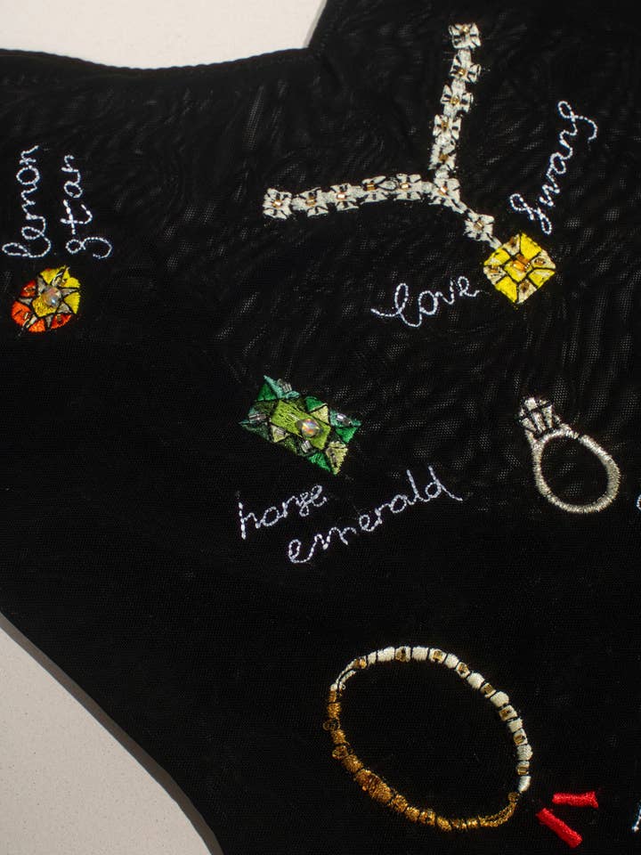 Jewels Bodysuit Noir for wholesale by Love & Swans