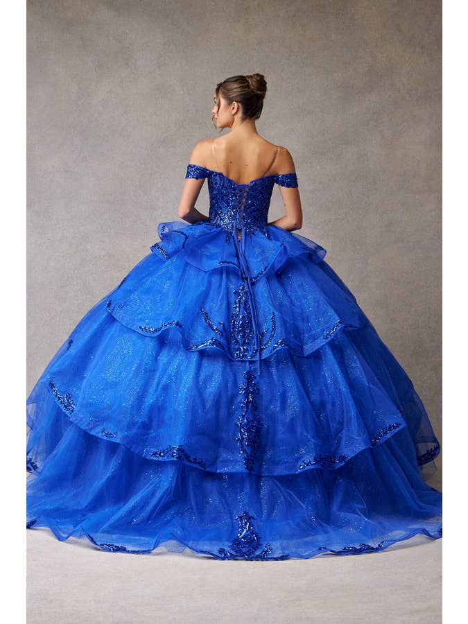Babyfox Apparel - Wholesale Gown - Women's - Off Shoulder Sweetheart Embellished Quinceanera Ball Gown1
