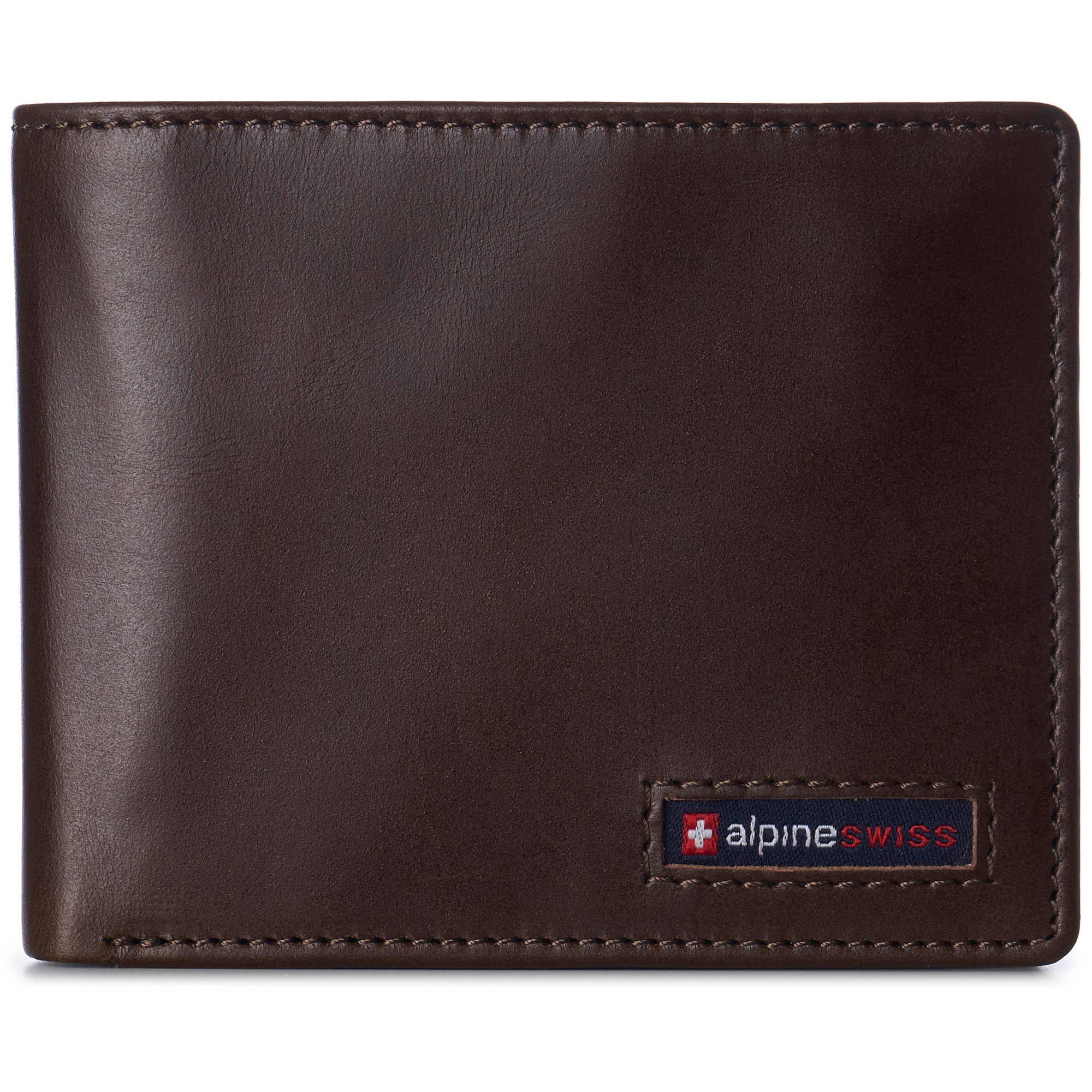 Alpine Swiss - Vente Portefeuille – homme - Alpine Swiss Commuter Portefeuille à deux volets RFID pour homme 2 fenêtres d'identification - Portefeuille 99228