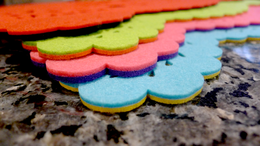 Xochico - Venta al por mayor Manteles individuales - Juegos de manteles individuales de fieltro de doble cara «Papel Picado» (florales)6