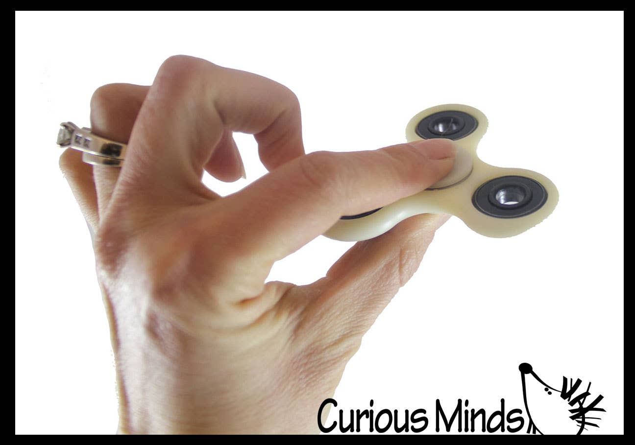 Curious Minds Toys - Vente Fidget/jouet anti-stress – enfant - Jouet Fidget Spinner 1 Glow in the Dark - Spinning Hand Fidge2