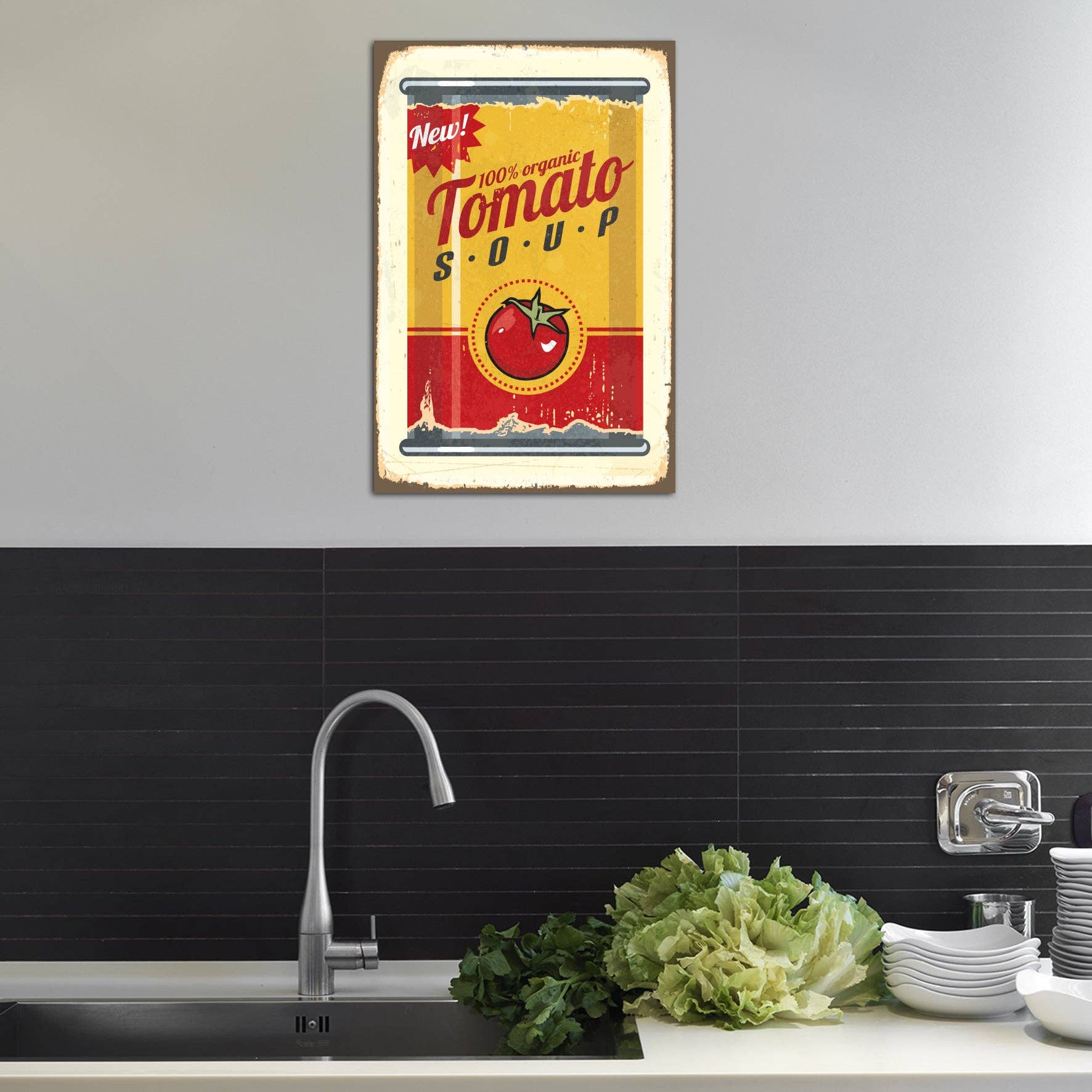 Queence - Vendita all'ingrosso Cartelli - Targa in latta - Zuppa di pomodoro1