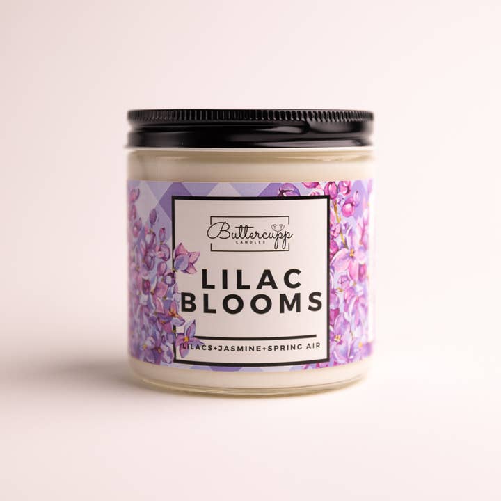 Buttercupp Candles – wholesale Burkljus – Lila blommar soja vax ljus och smälter2