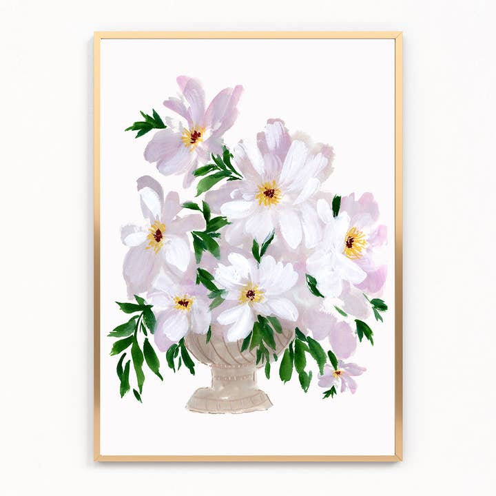 Trädpioner i en vas | Konsttryck för wholesale av Ramya Art Design