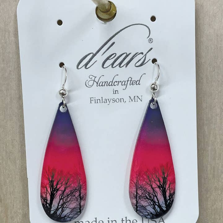 d'ears inc. - Wholesale Dangle Earrings - Forest Fire Aurora Acrylic earrings, sterling silver hooks4