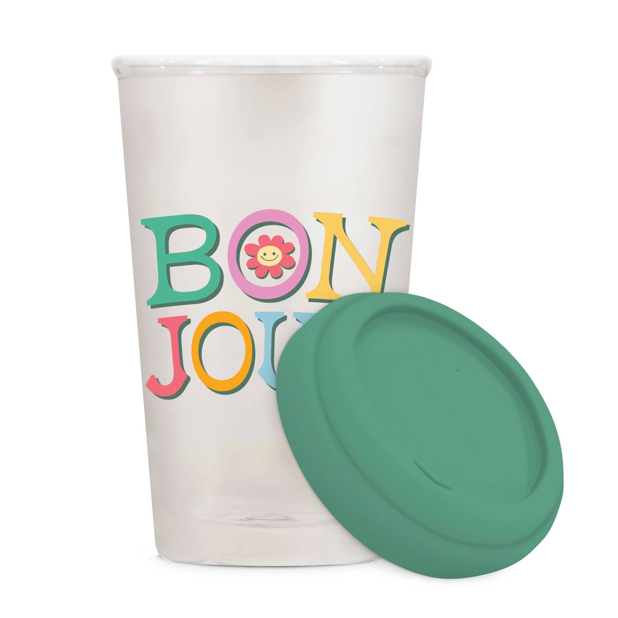 Studio Oh! - Wholesale Drinking Glass/Cup - Bonjour Glass Tumbler with Silicone Lid2