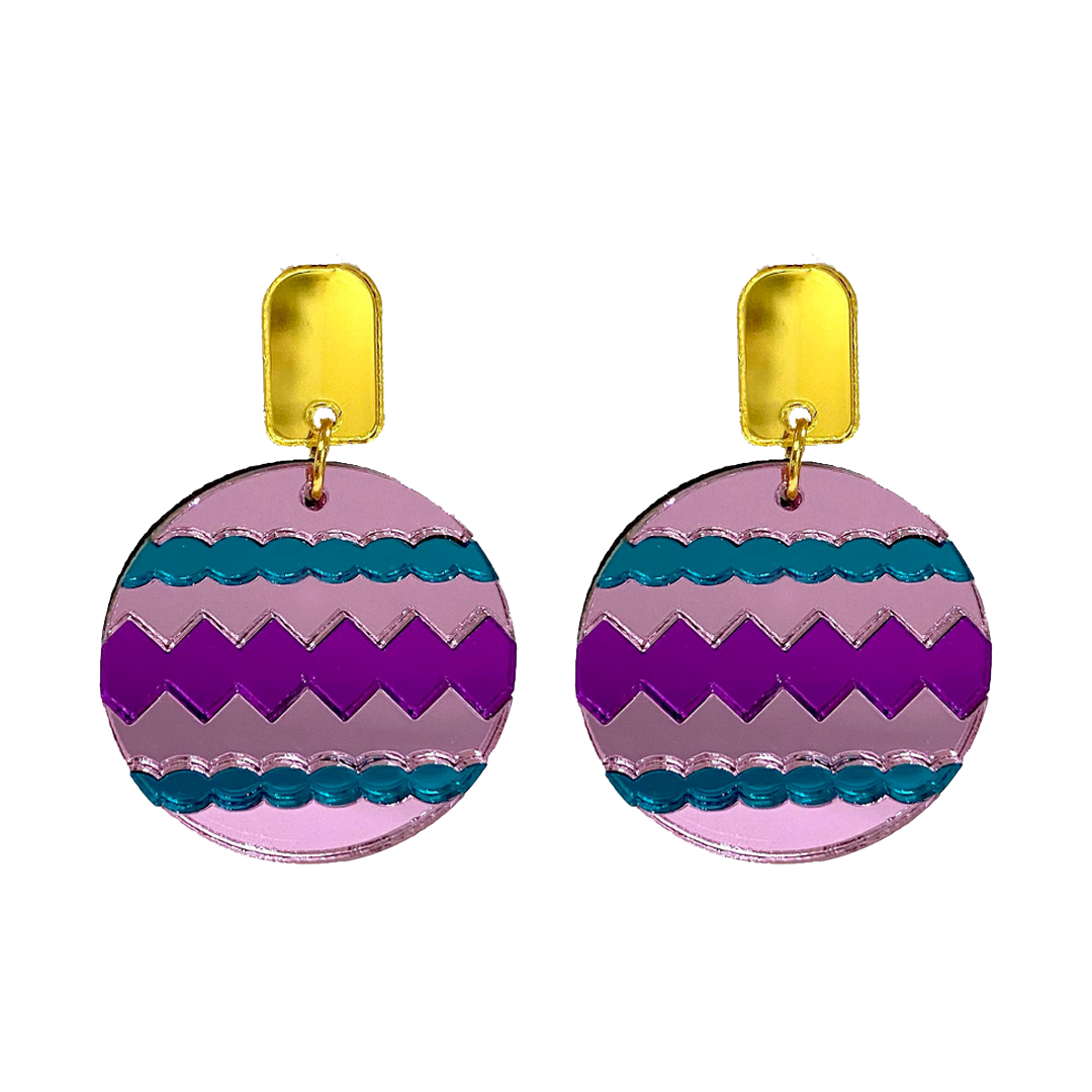 Pipp Pop – wholesale Dangle earrings – Christmas Bauble Earrings  - 6 Colours Available5