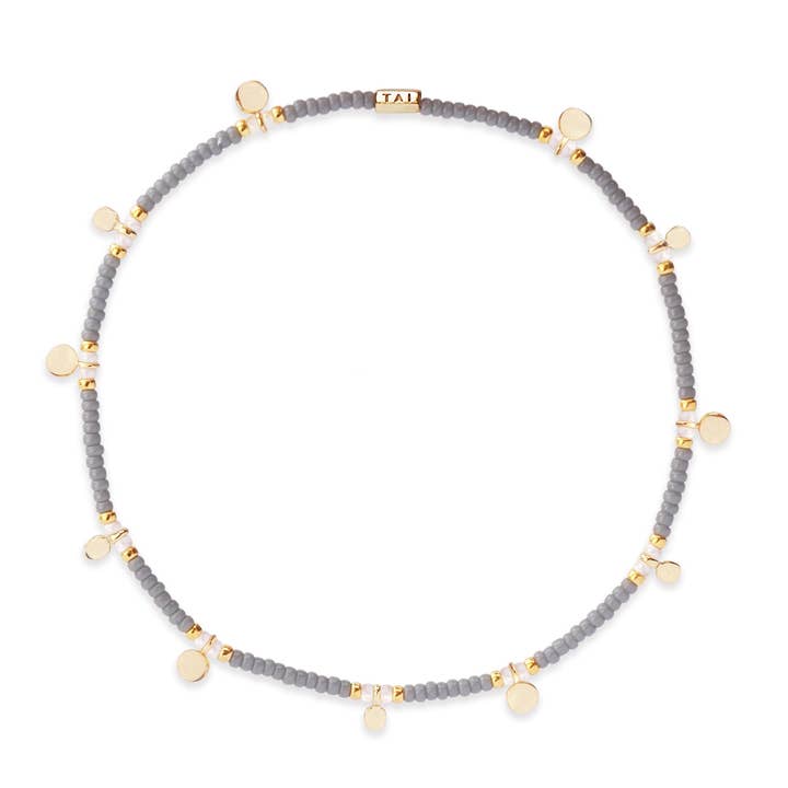 Tai Jewelry - Wholesale Beaded Bracelet - Elastic Colored Seed Beads Bracelet With Mini Gold Discs1