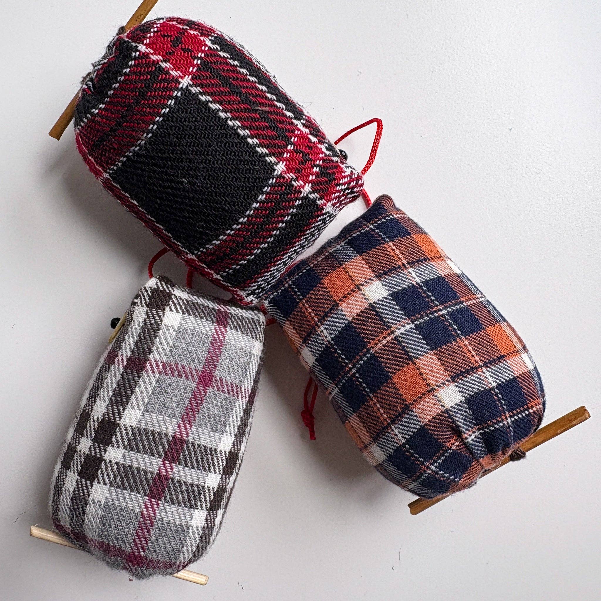 Ten Thousand Villages - Wholesale Ornament - Khon Plaid Owl Ornament3