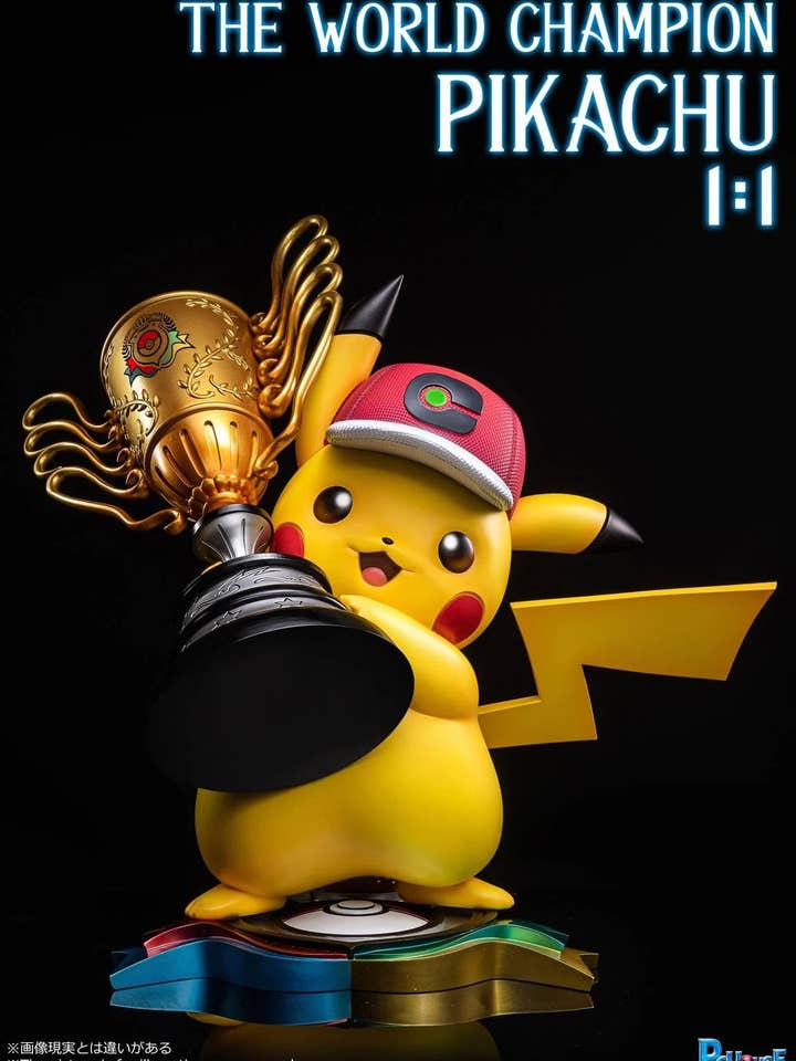 LM Treasures - Wholesale Costume - Unisex - Pokemon World Champion Pikachu Life Size Statue