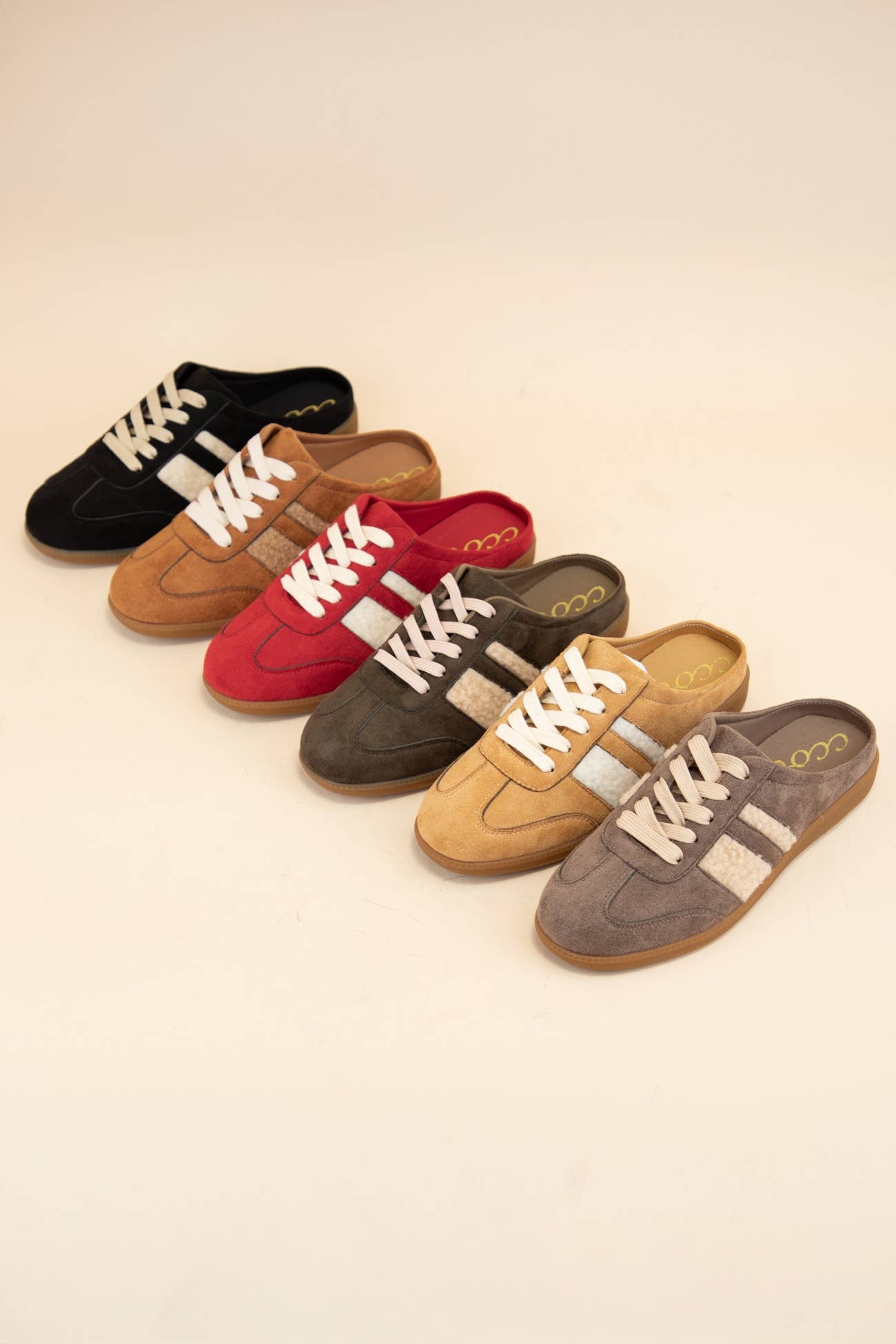 CCOCCI - Wholesale Lifestyle Sneakers - Women's - SANDRA FUR STRIPE DESIGN BACKLESS MULE COURT SNEAKERS24