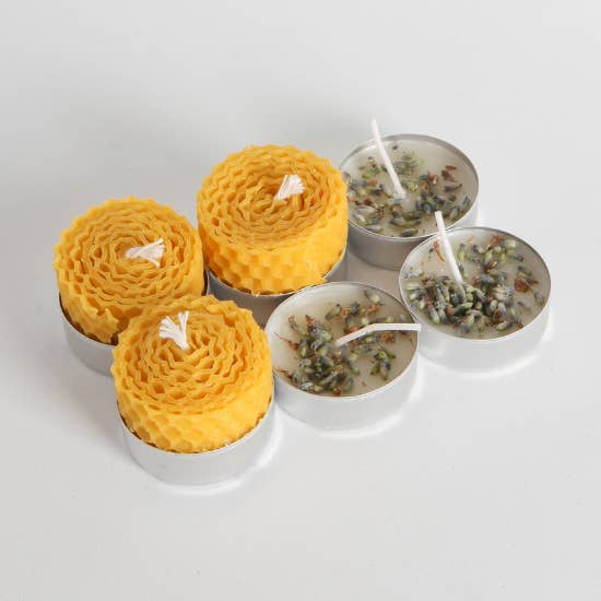 Natural Beeswax and Soy Wax Tealight ( 6 pcs ) for wholesale by Root Aromaterapi