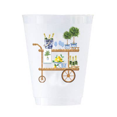 WH Hostess Social Stationery - Wholesale Disposable Cup - In Stock Bar Cart Shatterproof Cups | Set of 8