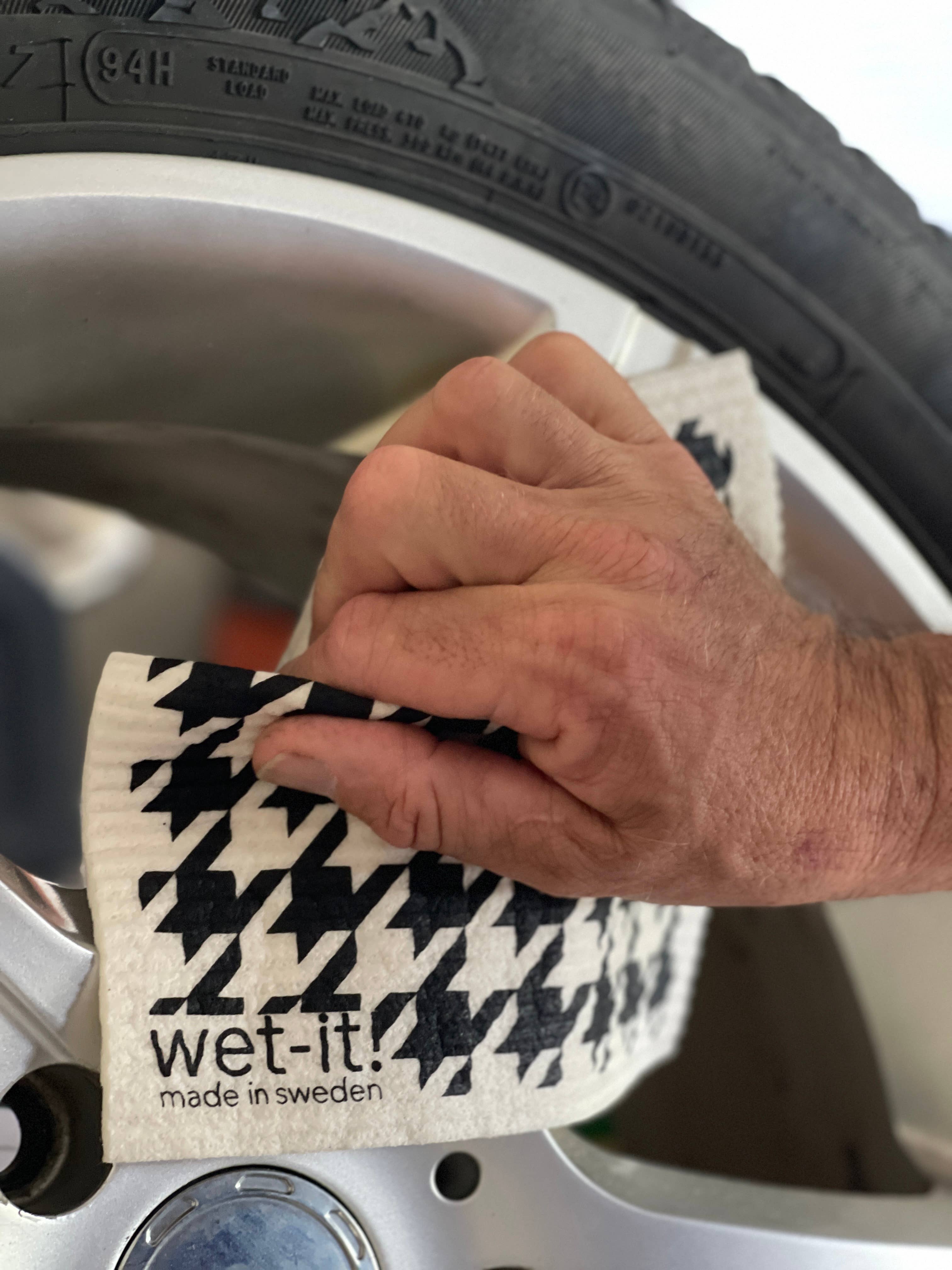 Wet-it! - Wholesale Dishcloth - Houndstooth Black Swedish Cloth2