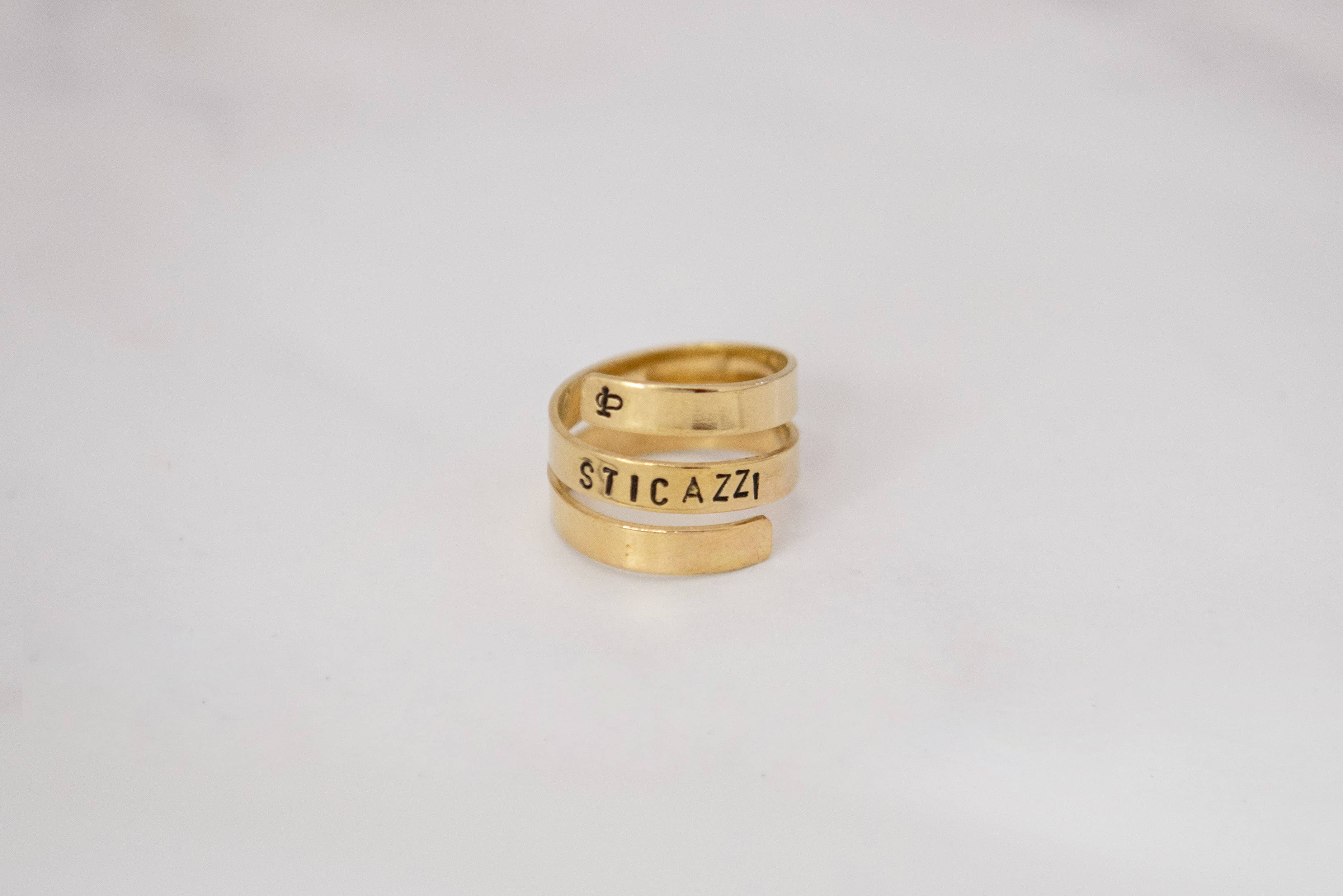 Loti jewels - Wholesale Band/Stacked Ring - ROUND BRASS RING WITH ENGRAVING4