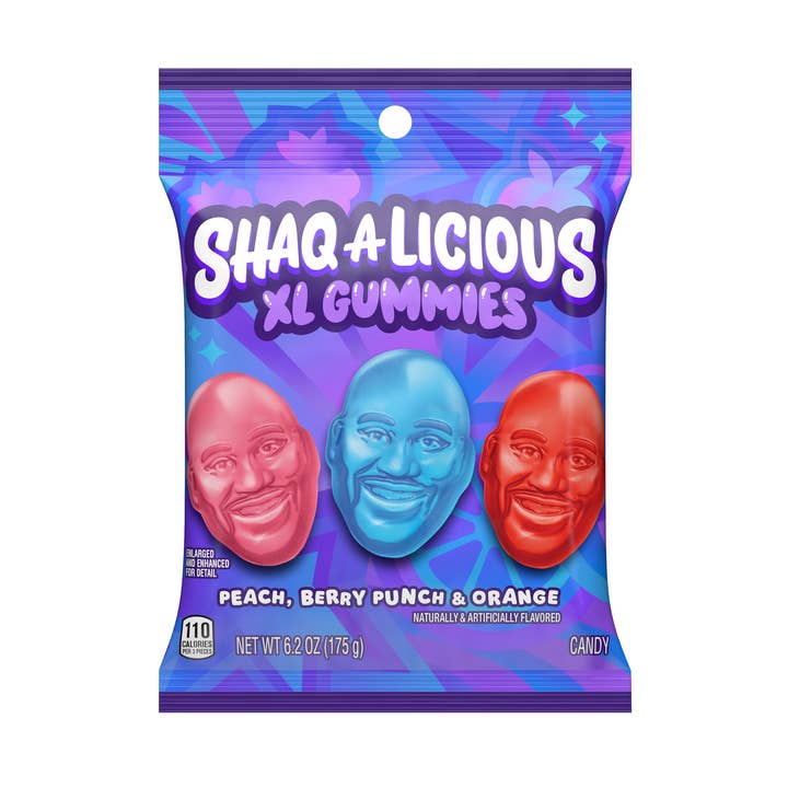 Shaq-A-Licious XL Gummies Original Peg Bag 6.2oz - 12ct for wholesale by I Got Your Candy