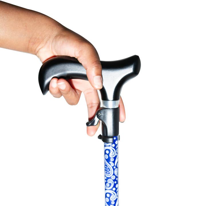 WC Walking Canes – Großhandel Fitnessgeräte – TriggerTech Funky Blue Gehstock, leicht verstellbar2