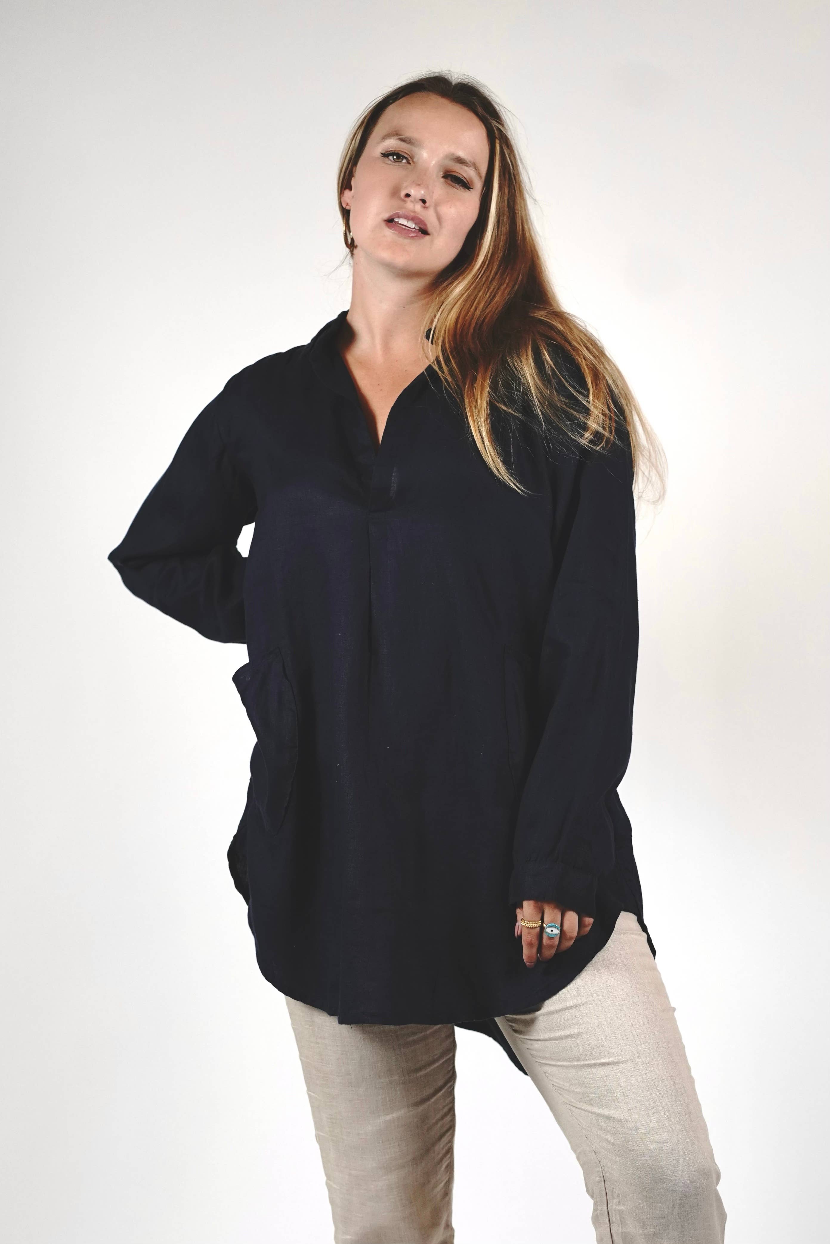 Dolma – Engroshandel Tunika - Dame – Elisa Linen Tunika (25465)2