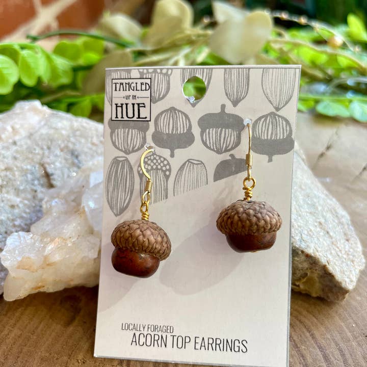 Tangled Up In Hue - Wholesale Jewellery – Men's - Foraged Acorn Top Earrings and Necklaces4