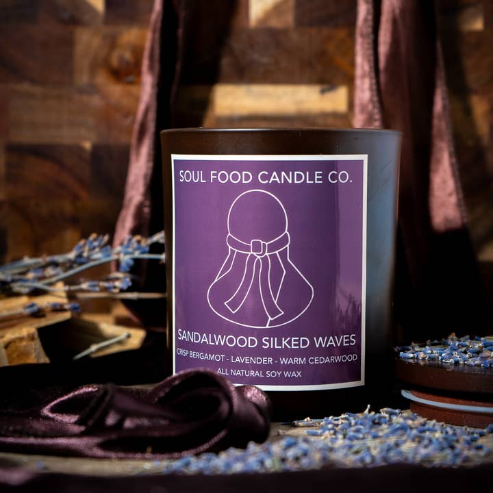 Soul Food Candle Co. - Wholesale Jar/Filled Candle - Sandalwood Silked Waves (Copy)1
