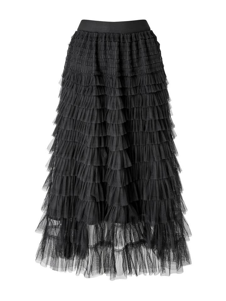Black Penelope Tulle Tiered Skirt for wholesale on Faire1