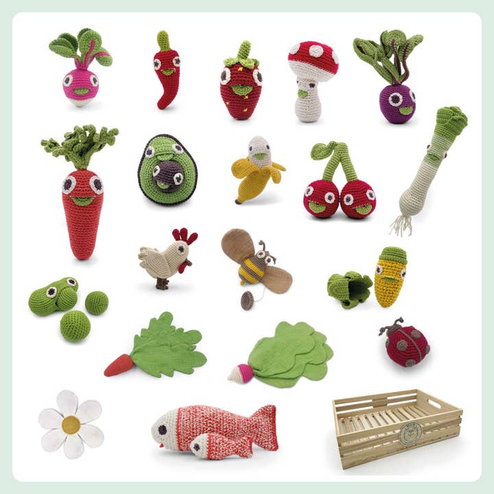 MYUM - THE VEGGY TOYS - Wholesale Toy Set - Kids - SET 10 - Mix Veggy with eyes (1pcs/design) - BtoB - 1 set