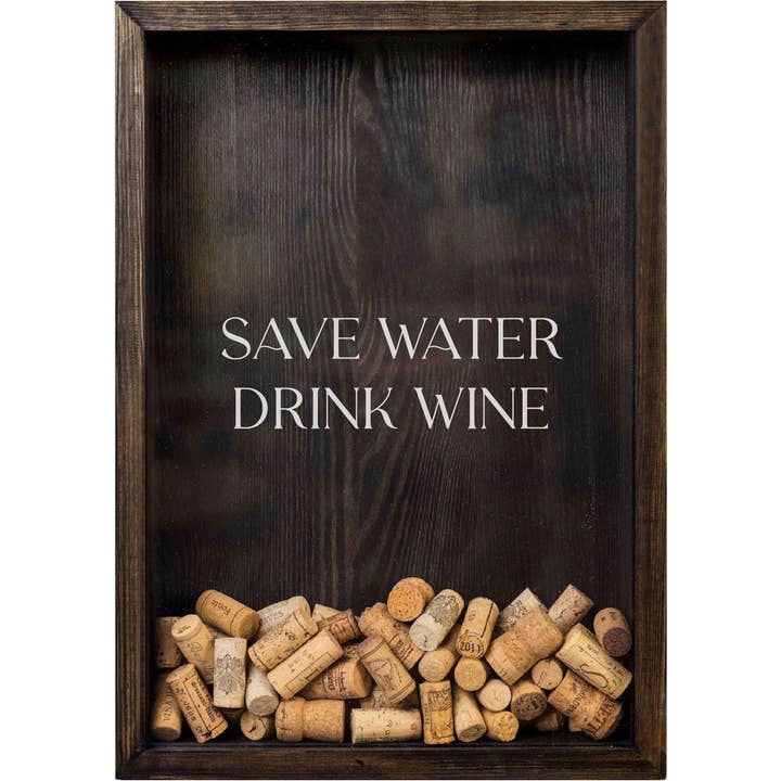 The Corkbox Company - Wholesale Sign - Wine Sign „Save Water” Wine Cork Holder, Wine Decor10