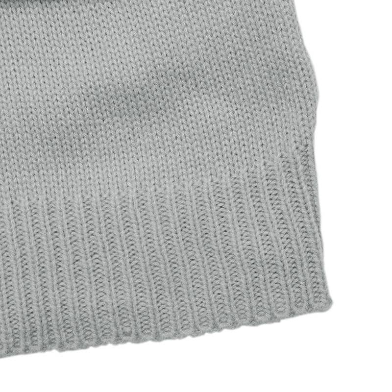 GREY Casual style loose V-neck solid color sweater for wholesale on Faire9