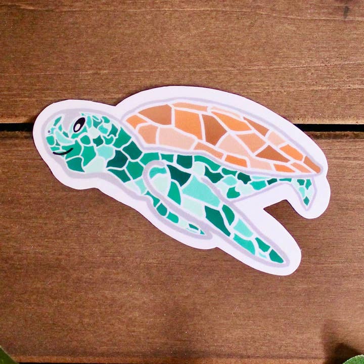 Sea Turtle Sticker | Turtle Sticker | Vattentäta klistermärken | för wholesale av Stickers by Gillian