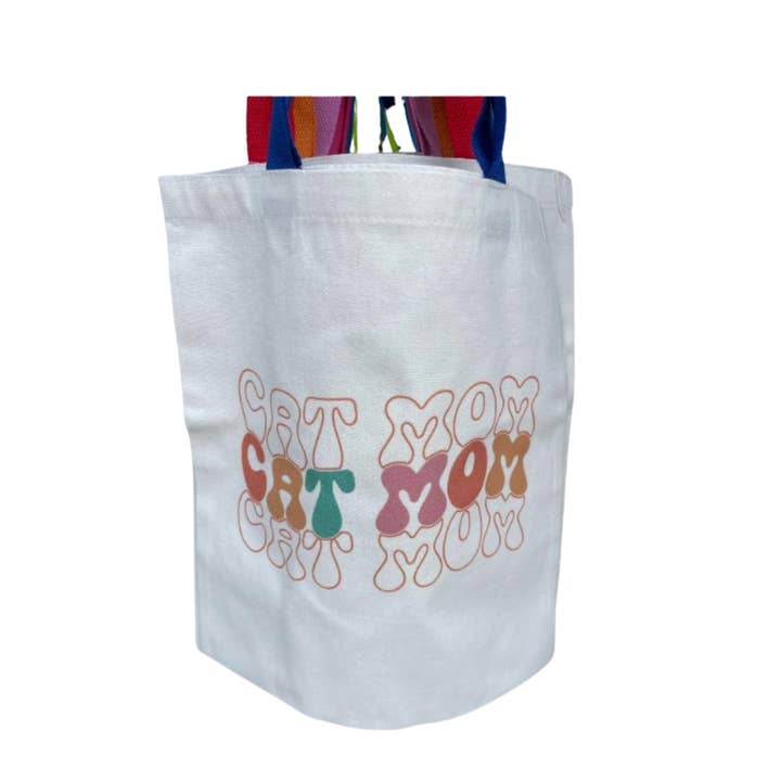 Kattemor Lærredstaske - 14x13 Tommer | Perfekt til Katteelskere for engroshandel hos Dirt Poor Designs