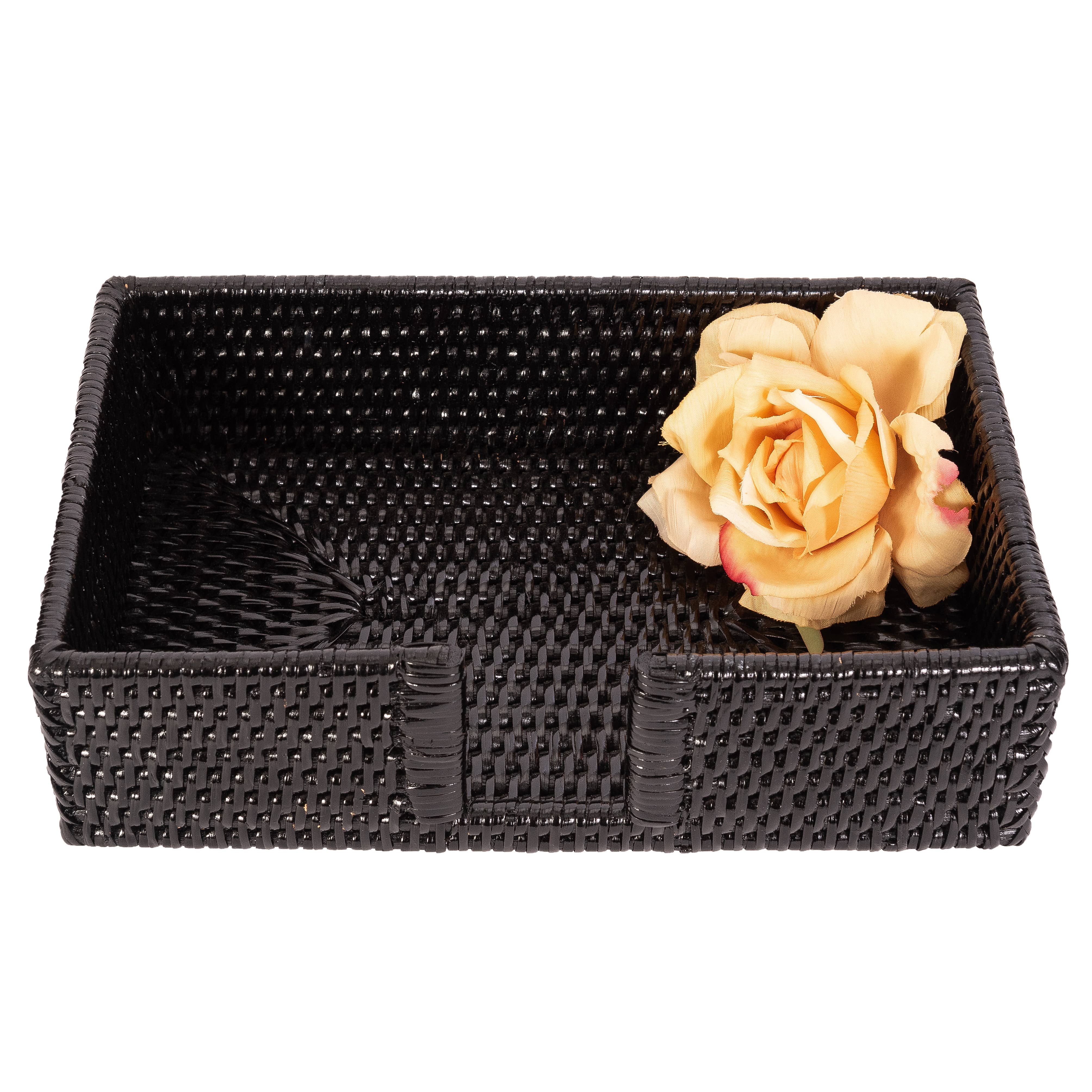 Artifacts Trading Company – wholesale Napkin holder – Rattan Guest Towel Holder with Cutout – Napkin Tray3