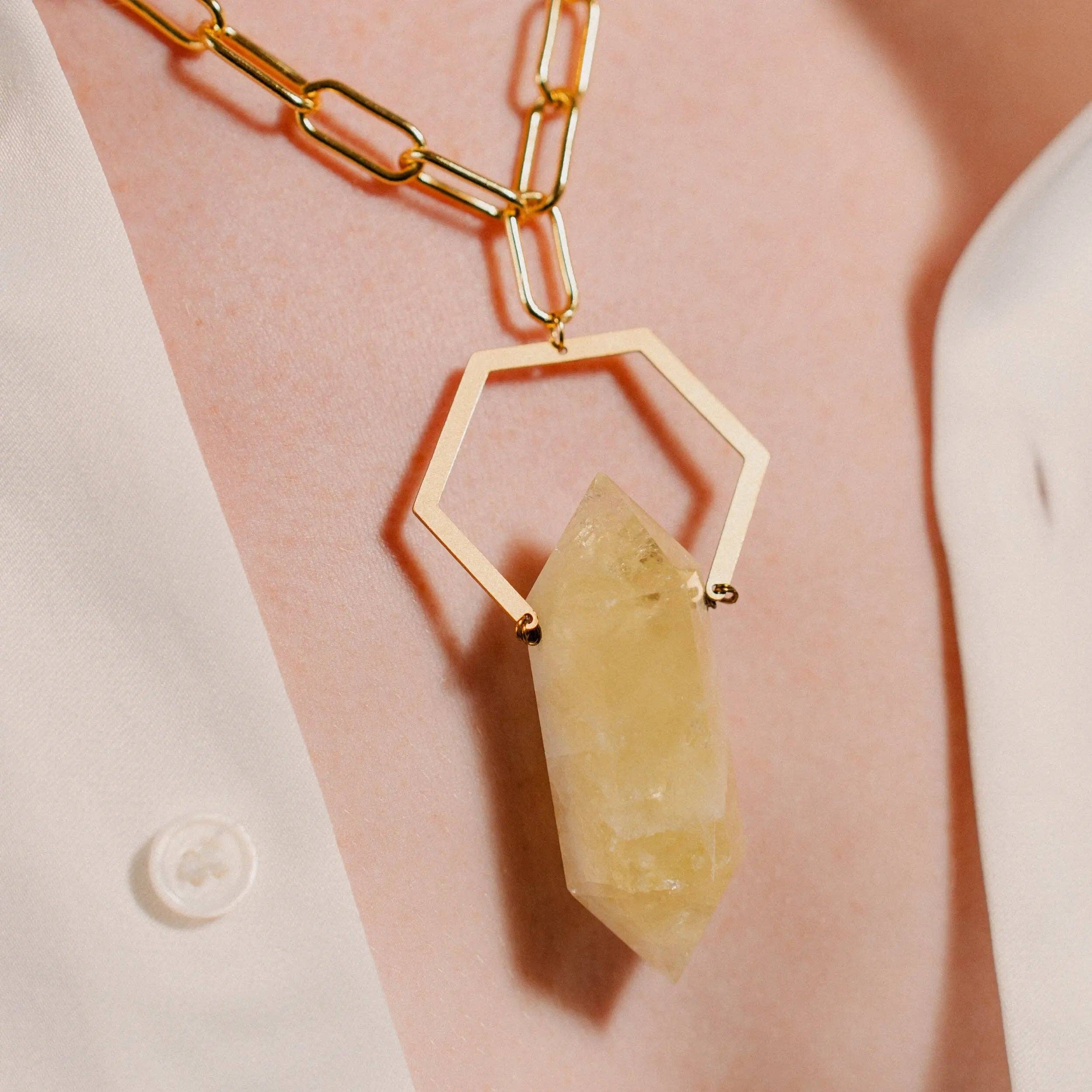 PHOEBE´S - Wholesale Pendant/Charm Necklace - Collar de citrino, joyería de cristal5