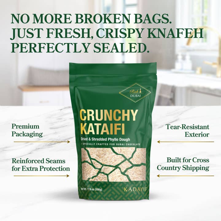 Bee Stinger Brands - Wholesale Pastry bag - Rah Kataifi Shredded Fillo Dough For Dubai Chocolate - 500g1