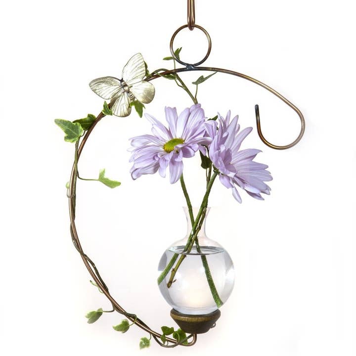 The Brass Butterfly - Wholesale Vase - Crescent Hanging Plant Propagation Rooting Vase2